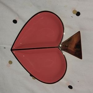 🆕kate spade/Lenox Collaboration Endearing Spade Dish in dark pink/coral